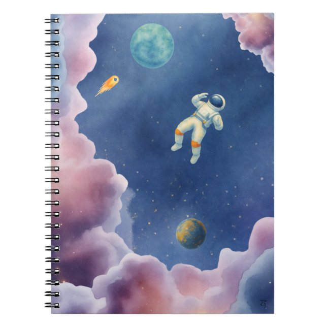 Espiral Caderno Espacial de Aquarela  (Frente)