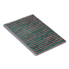 Espiral Caderno Espiral, Listras Pintadas, Azul Turquesa e
