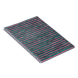 Espiral Caderno Espiral, Listras Pintadas, Azul Turquesa e