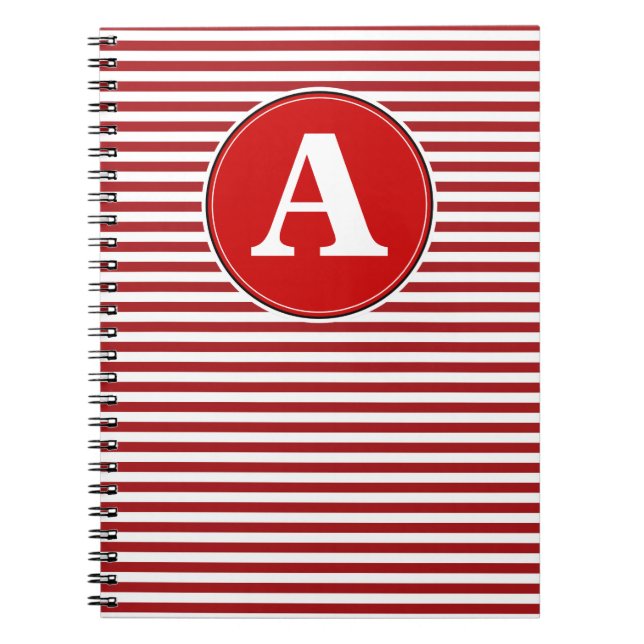 Espiral Caderno Espiral, Modelo de Monograma Personalizado (Frente)