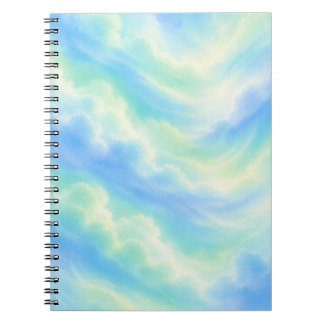 Espiral Caderno Estético de Céu Pastel | Azul Colorido Fof