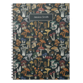 Espiral Caderno estético Mushrooms Cottagecore
