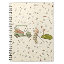 Caderno estilo golfe desenhado