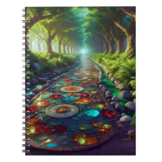 Espiral Caderno Estrada de Vidro Colorido