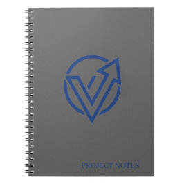 Espiral Caderno Executivo Moderno Cinza Carvão Cobalto