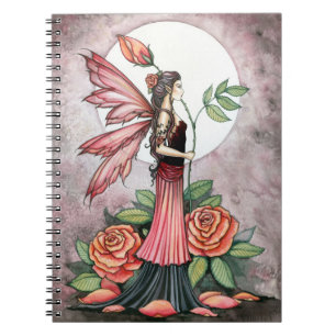 Espiral Caderno Fada Rosa Adorável