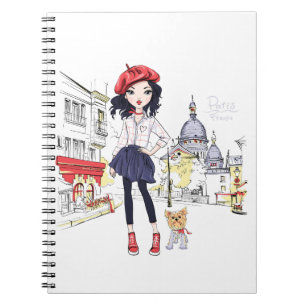 Espiral Caderno FASHION GIRL EM PARIS