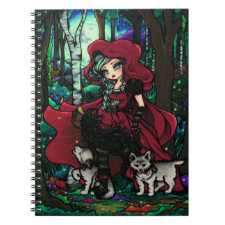 Espiral Caderno feericamente da fantasia da menina