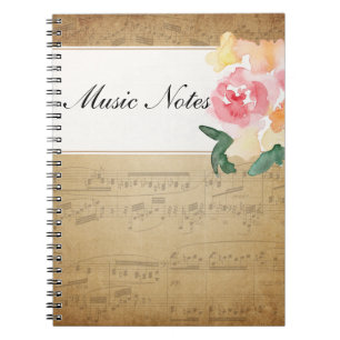 Espiral Caderno feito sob encomenda da partitura do