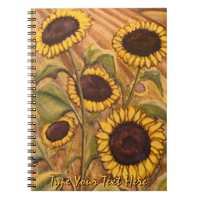 Espiral Caderno feito sob encomenda do Diário da flor do (Frente)