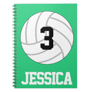 Espiral Caderno feito sob encomenda do voleibol do nome,