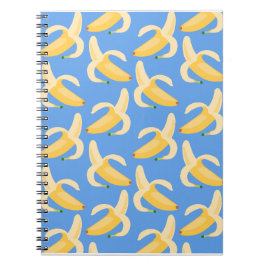 Espiral Caderno Feliz Banana Azul