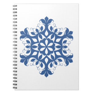 Espiral Caderno Floco de Neve Azul