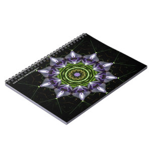 Espiral Caderno Flor Roxa