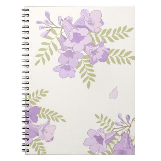 Espiral Caderno Floral Australiano Jacaranda em Flor
