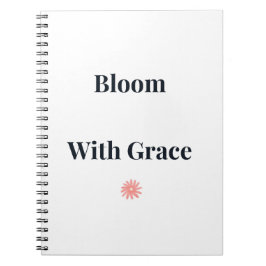 Espiral Caderno Floral Bloom With Grace