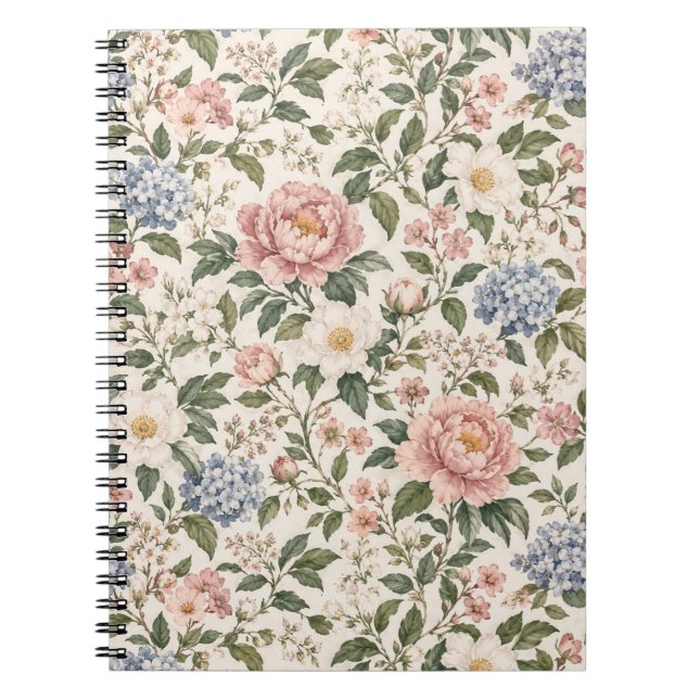 Espiral Caderno Floral Botânico (Frente)