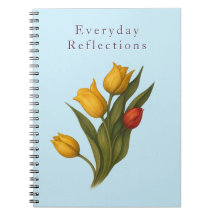 Caderno Floral de Tulipas | Reflexões Diárias