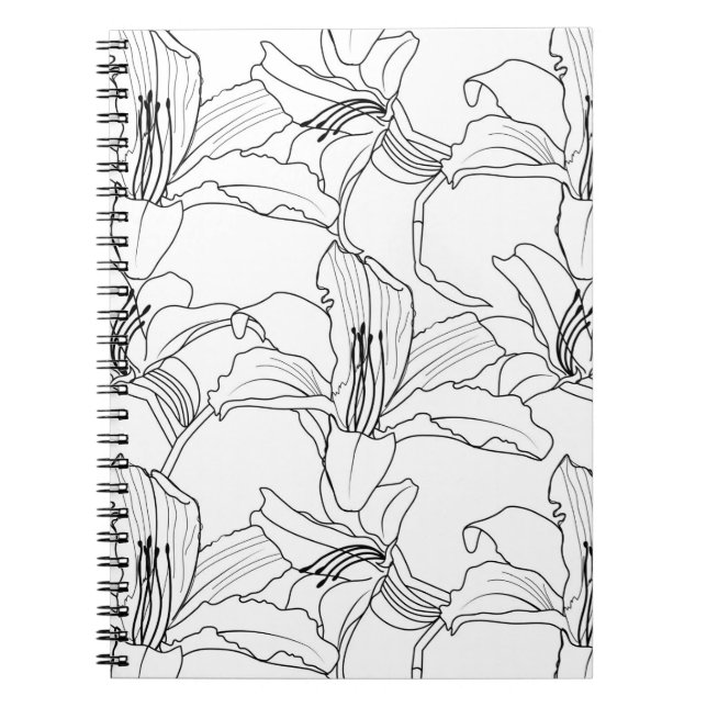 Espiral Caderno floral dos esboços tropicais (Frente)