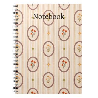 Espiral Caderno Floral Elegante e Bonito
