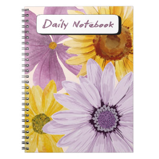 Espiral Caderno Floral em Flor