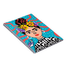 Caderno Floral Inspirado em Frida - Boho Folclore 
