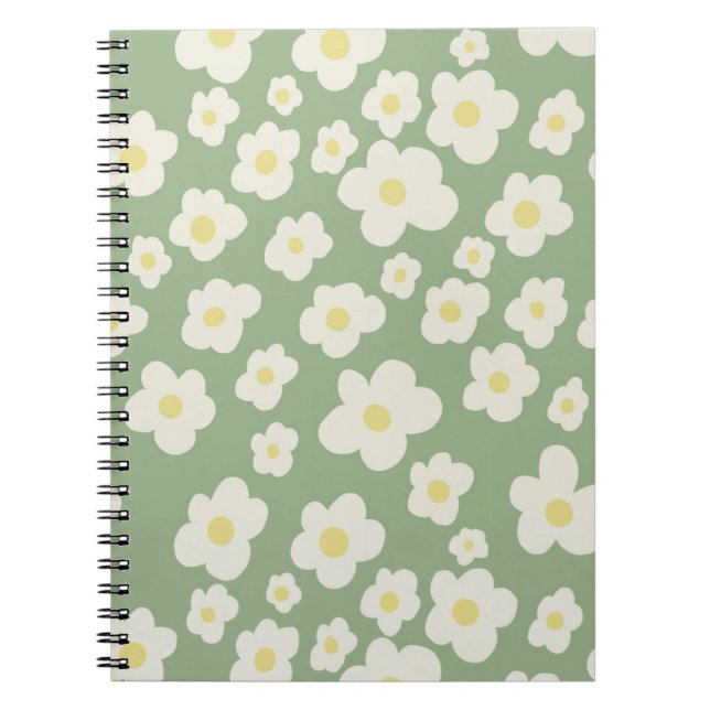 Espiral Caderno floral lindo. (Frente)