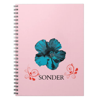 Espiral Caderno Floral Minimalista Sonder | Fofo Rosa