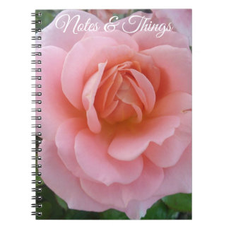 Espiral Caderno Floral Rosa Suave