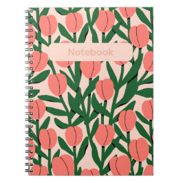 Espiral Caderno Floral – Tema Floral Elegante