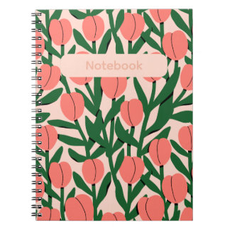 Espiral Caderno Floral – Tema Floral Elegante