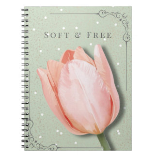 Espiral Caderno Floral Tulipa | Diário Macio e Gratuito