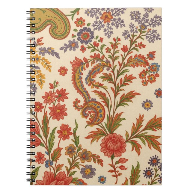Espiral Caderno Flores de Zínnia em artes (Frente)