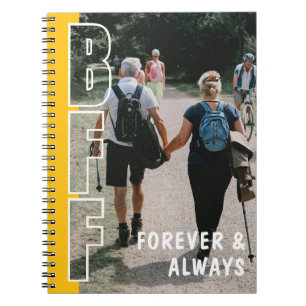 Espiral Caderno Foto Amarelo de BFF para Sempre e Sempre