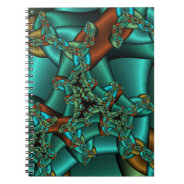 Espiral caderno fractal de cadeia louca