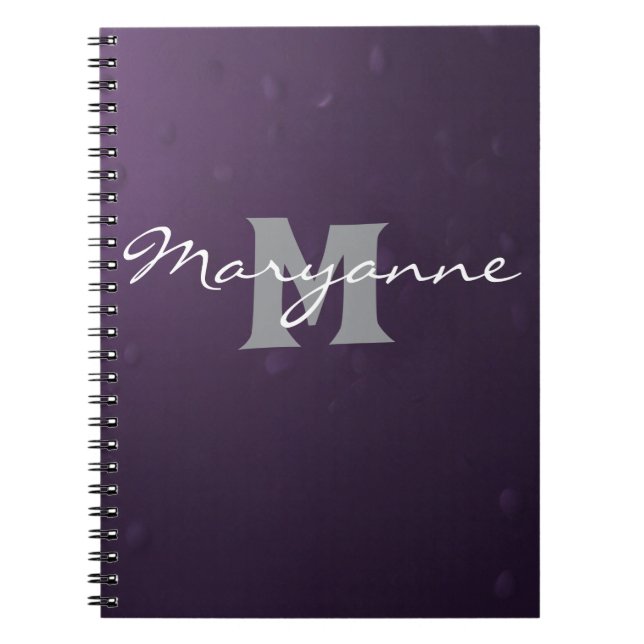 Espiral Caderno Glamouroso com Monograma (Frente)