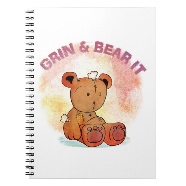 Espiral caderno grin and bear it (Frente)