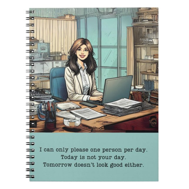 Espiral Caderno - Hoje Não é o Seu Dia (Frente)