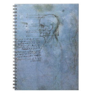 Espiral Caderno humano da anatomia de da Vinci
