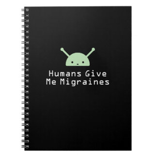 Espiral Caderno Humanos Me Dão Enxaqueca