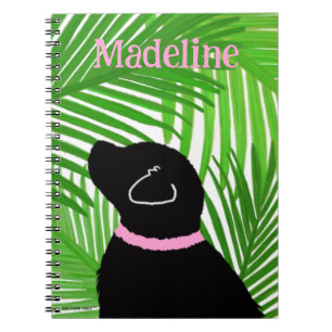 Espiral Caderno Ilha da Palmeira Verde Cachorro Preto