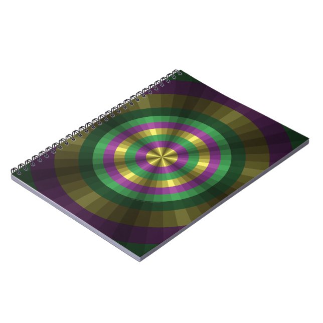 Espiral Caderno Ilusão de Mardi Gras (Left Side)
