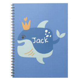 Espiral Caderno Infantil Animais Marinhos Baleia Rei