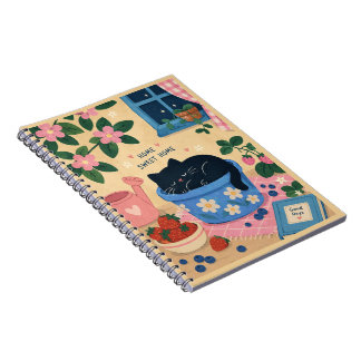 Espiral Caderno Inspirado em Cottage Core Caprichoso
