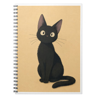 Espiral Caderno Inspirado no Gato Preto Caprichoso