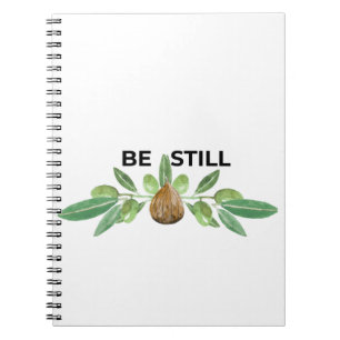 Espiral Caderno Inspirador Be Still Olive Branch Fé