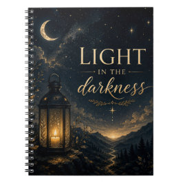 Espiral Caderno Inspirador Luz na Escuridão