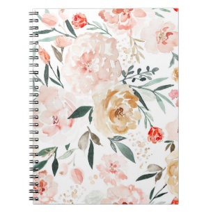 Espiral Caderno irrisório da flor de Indy