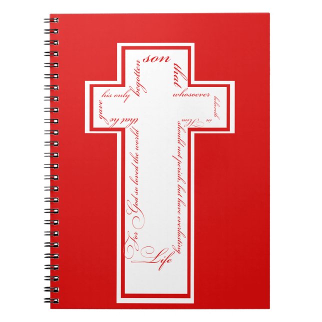 Espiral Caderno João 3:16 (Frente)