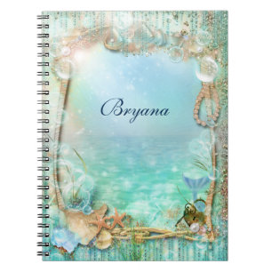 Espiral Caderno Jornal Encantado Elegante Sob o Mar
